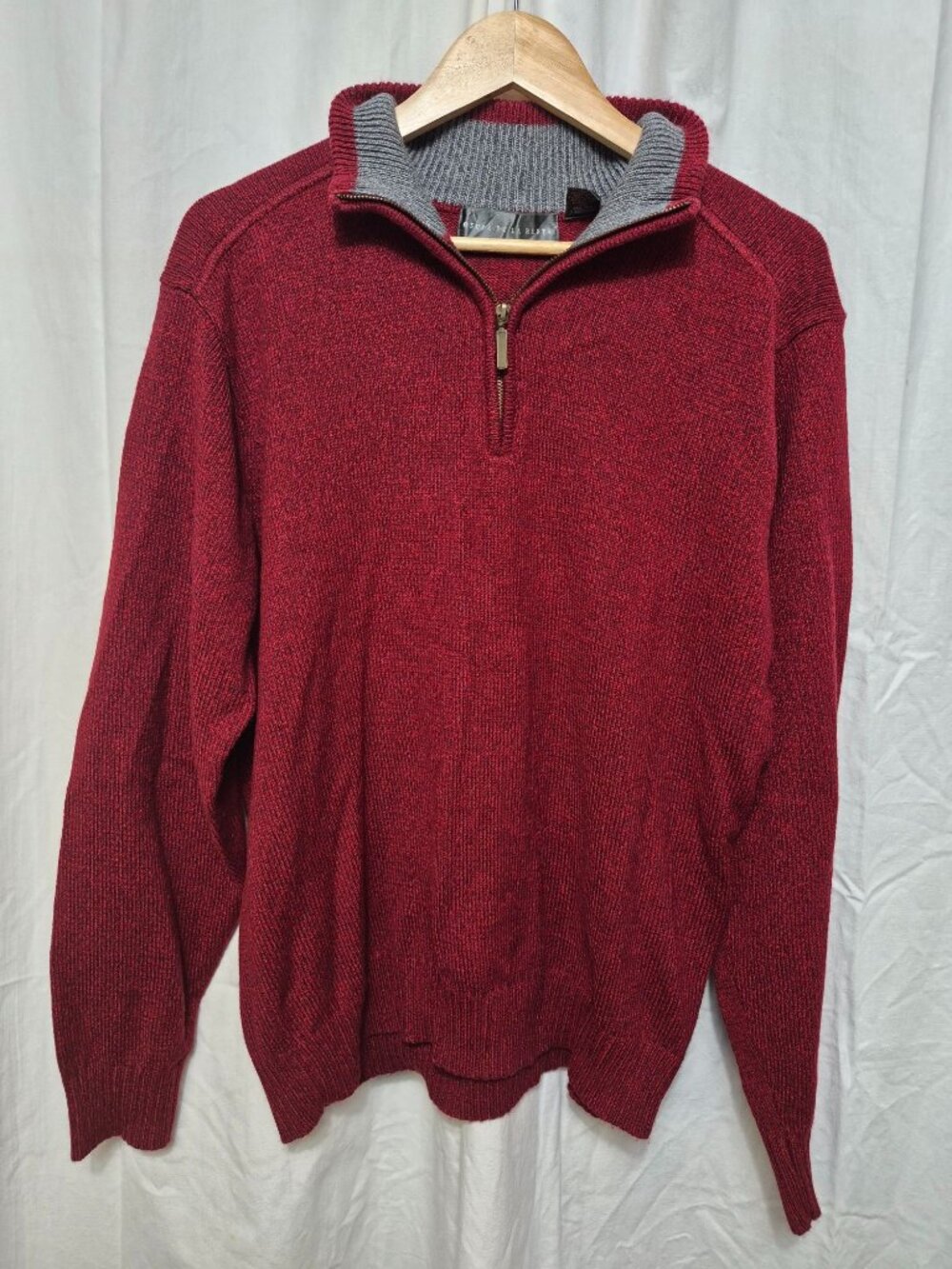 Oscar De La Renta XL Red Knit Pullover Party Business Designer Event Grandpa